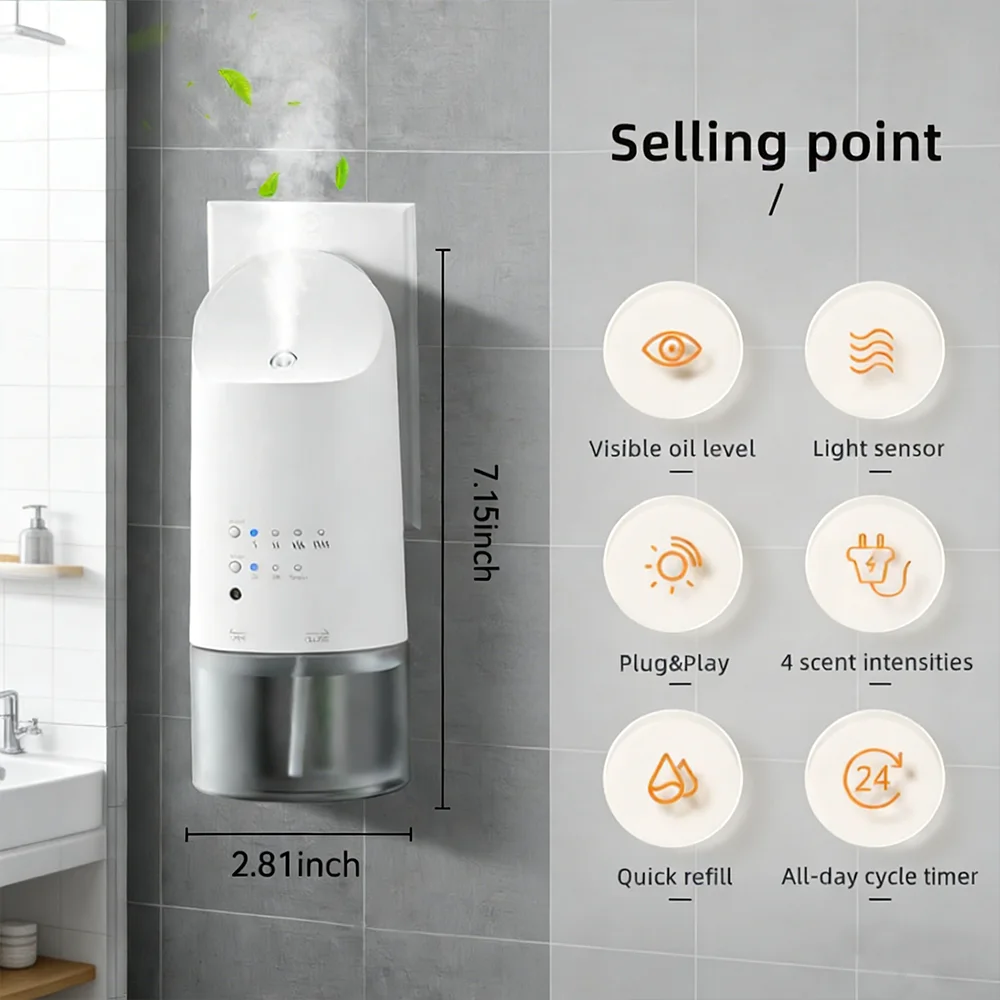 Plug in Waterless Aroma Diffuser Hotel Frangrance Diffuser And Essential Oils Atomizing Efficienc Home Air Freshener image 5