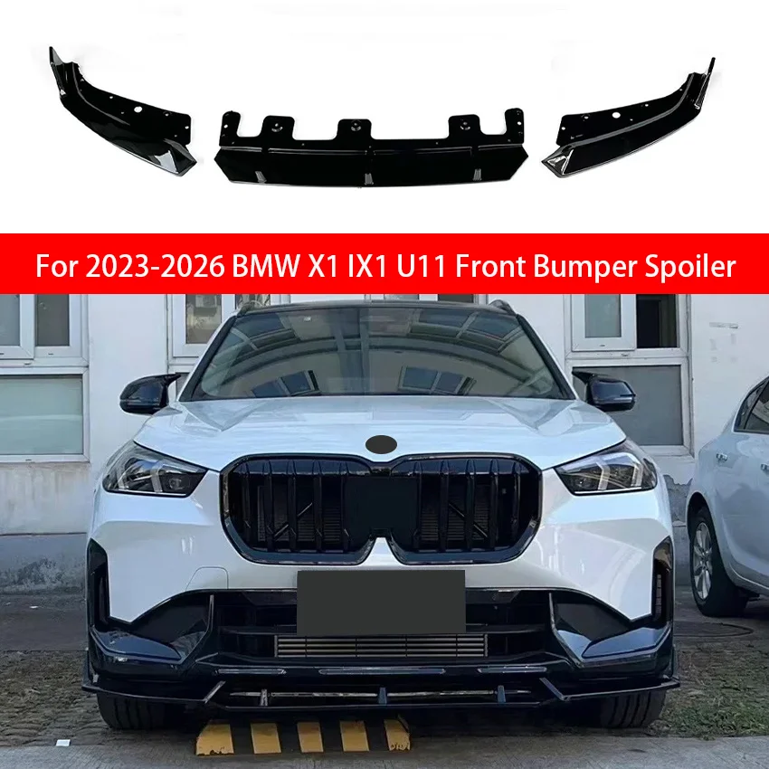 For 2023-2026 BMW X1 IX1 U11 Standard Front Bumper Splitter Lip Diffuser Guard Body Kit Cover Forester Retrofit Bumper Lip