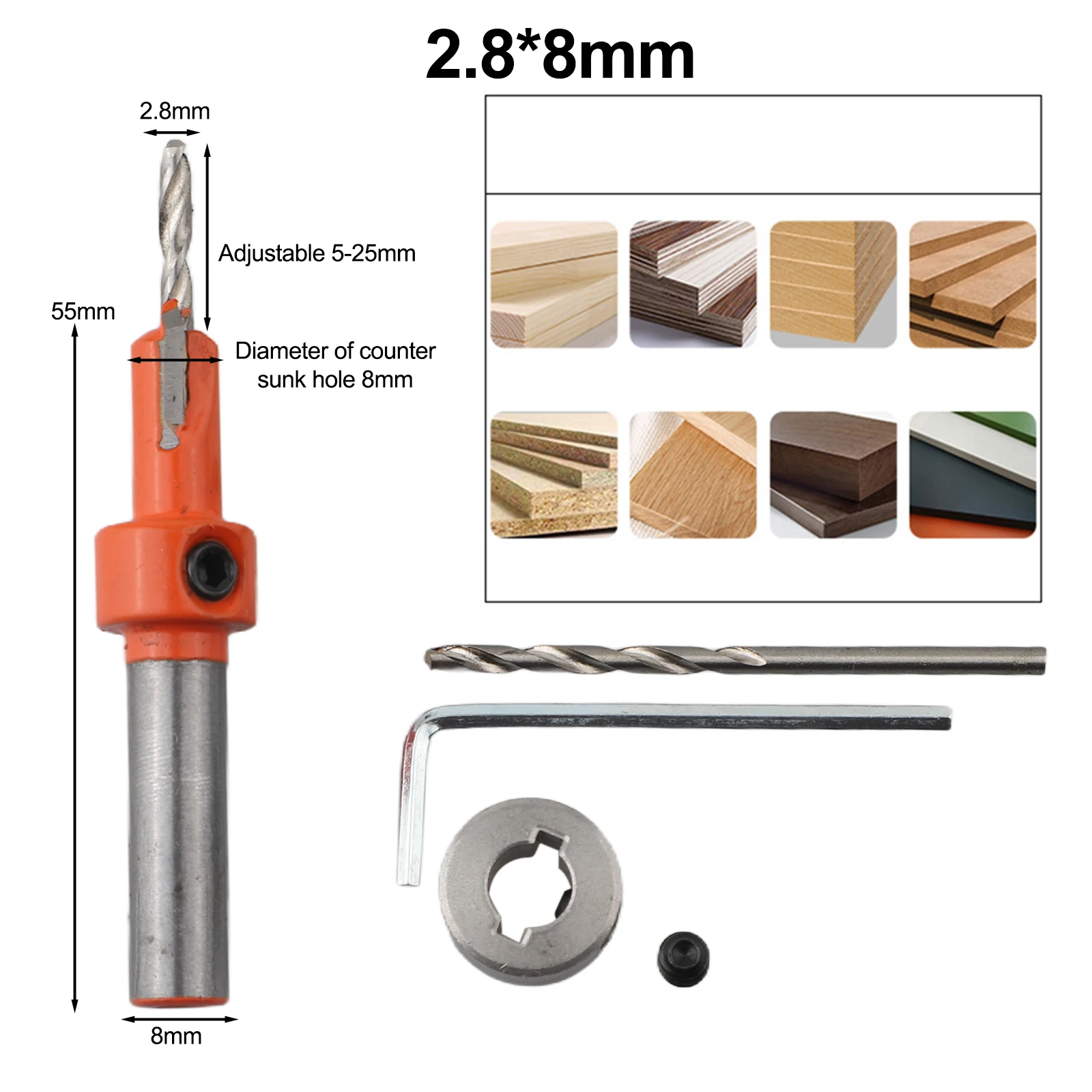 Drilling Applications Countersink Drill Bit Efficient Chip Removal Drill User-Friendly Design Integrated Limit Stop