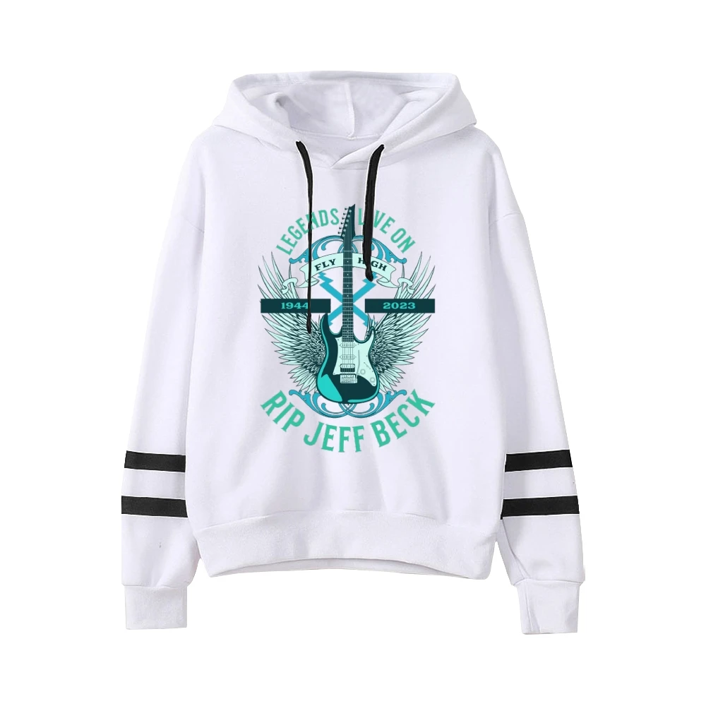 Jeff Beck 1944-2023 Legends Live On Pocketless Parallel Bars Sleeve felpe donna uomo Hooded Rest in Peace abbigliamento Unisex