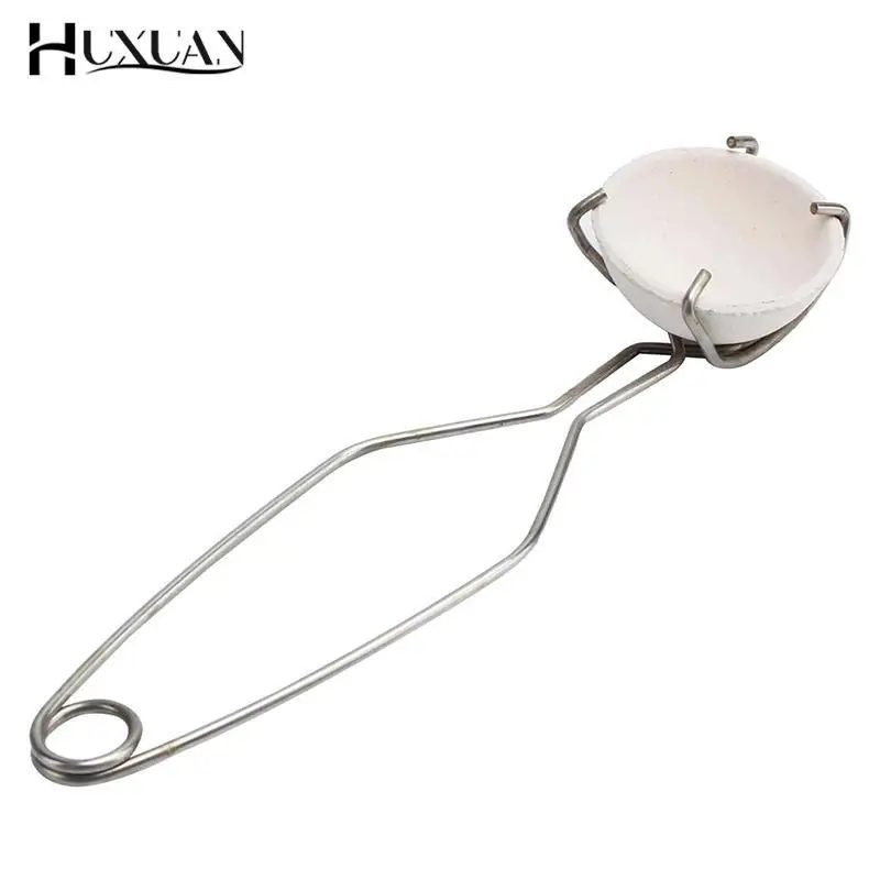 25Cm Stainless Steel Crucible Tong Clamp Crucible Pliers White Gold Bowl Melting Gold Furnace Accessories