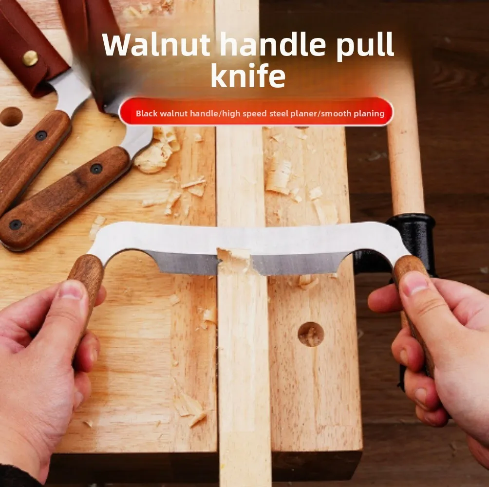 Multi-Function Carpenter Trimming Scraper HSS Straight Draw Knife Wood Shaving Tool Wood Shaving Knife Hand Plane Wood DIY