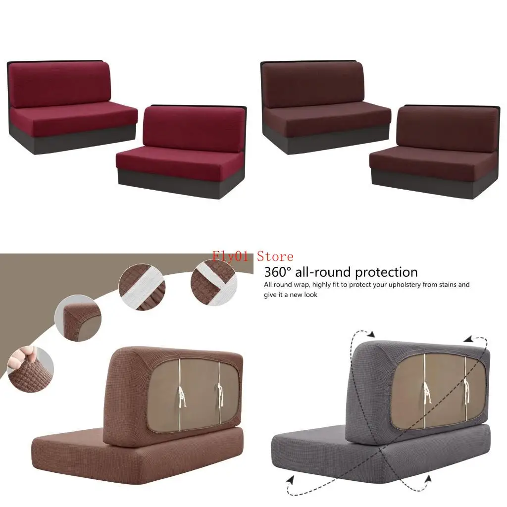 

Campers Dinette Cushion Covers, Stretch Solid Color Couch Cushion Slipcovers Replacement Sofa Cushion Cover