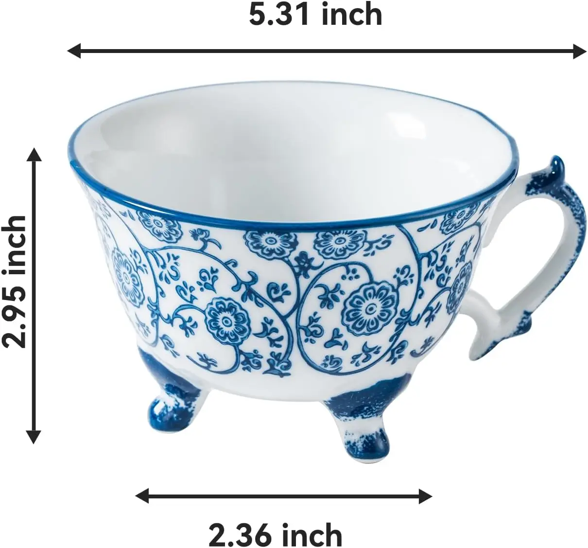 

Coffee Mugs Set of 2, 10.5 oz Large Porcelain Coffee Cups with Handles for Coffee Tea, and Cocoa, Ceramic Coffee Mug for Women M