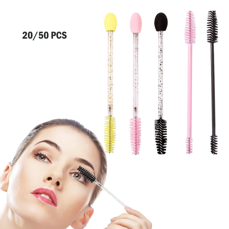 Double Head Eyelash Brushes, Pincéis de maquiagem, Varinhas descartáveis Mascara, Spoilers aplicadores, Escova cosmética, Ferramentas de maquiagem