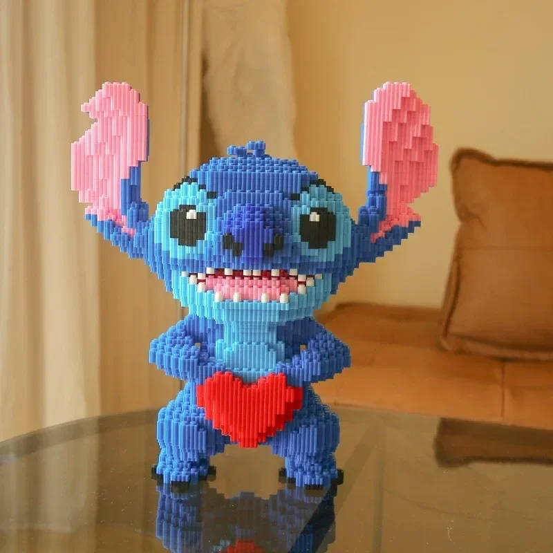 Stitch Building Blocks Disney Lilo & Stitch, Small Particle Bricks for Adults Gifts, Cute Cartoon Model Set