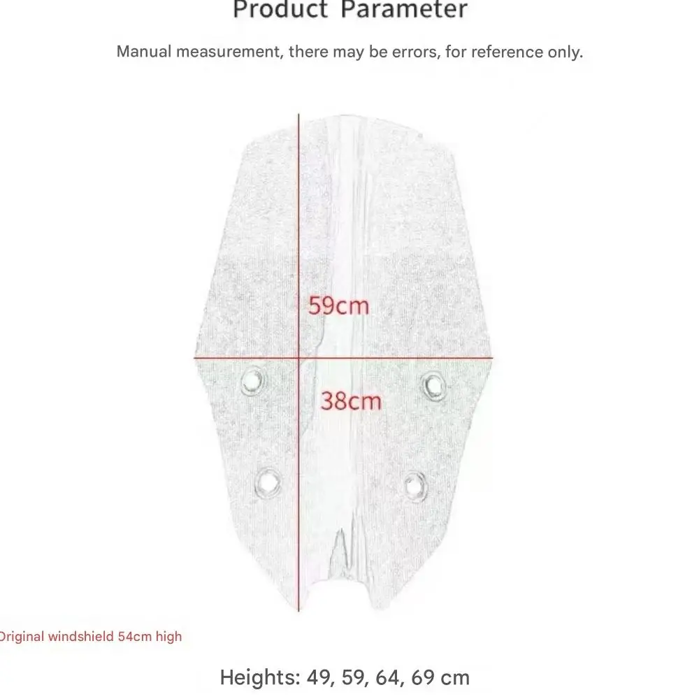 【Good quality】Suitable for VOGE SR250GT SR 250GT windshield modification raised front windshield accessories