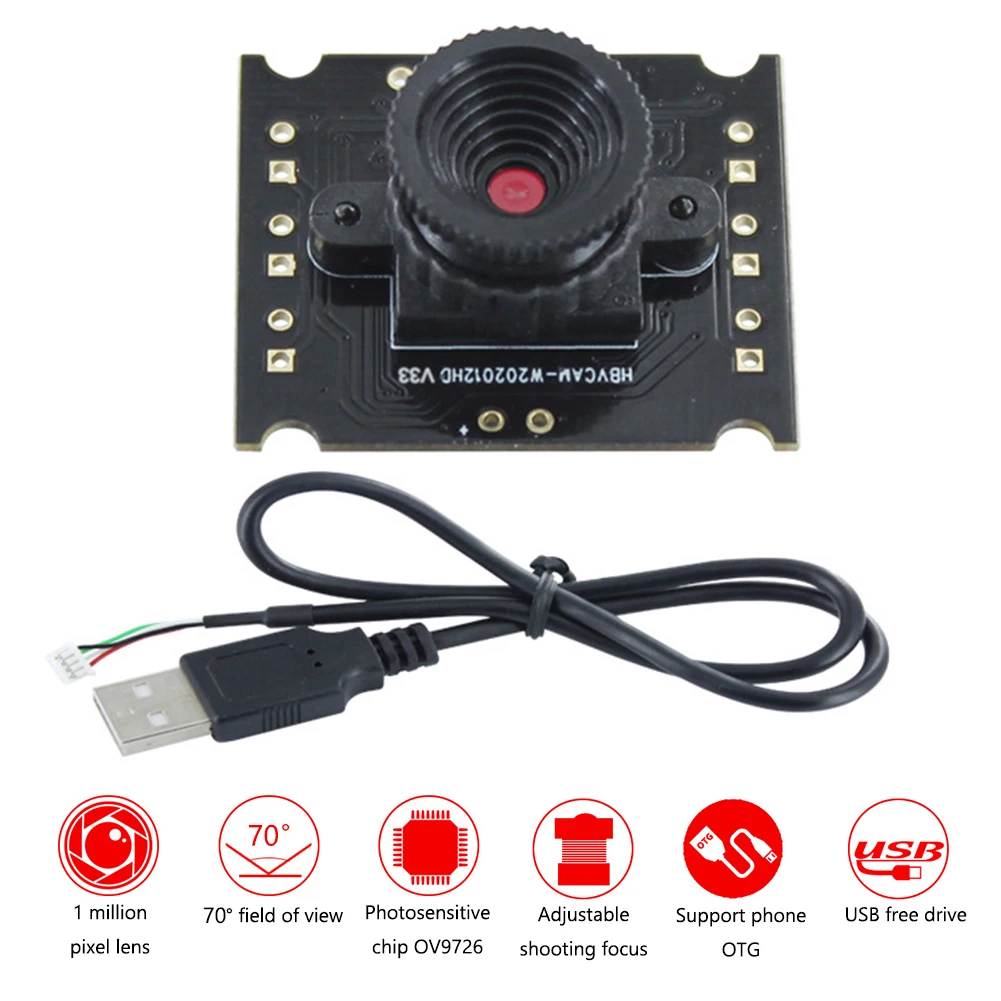 USB Free Drive Camera Module OV9726 Module CMOS Sensor Manual Focus for Android