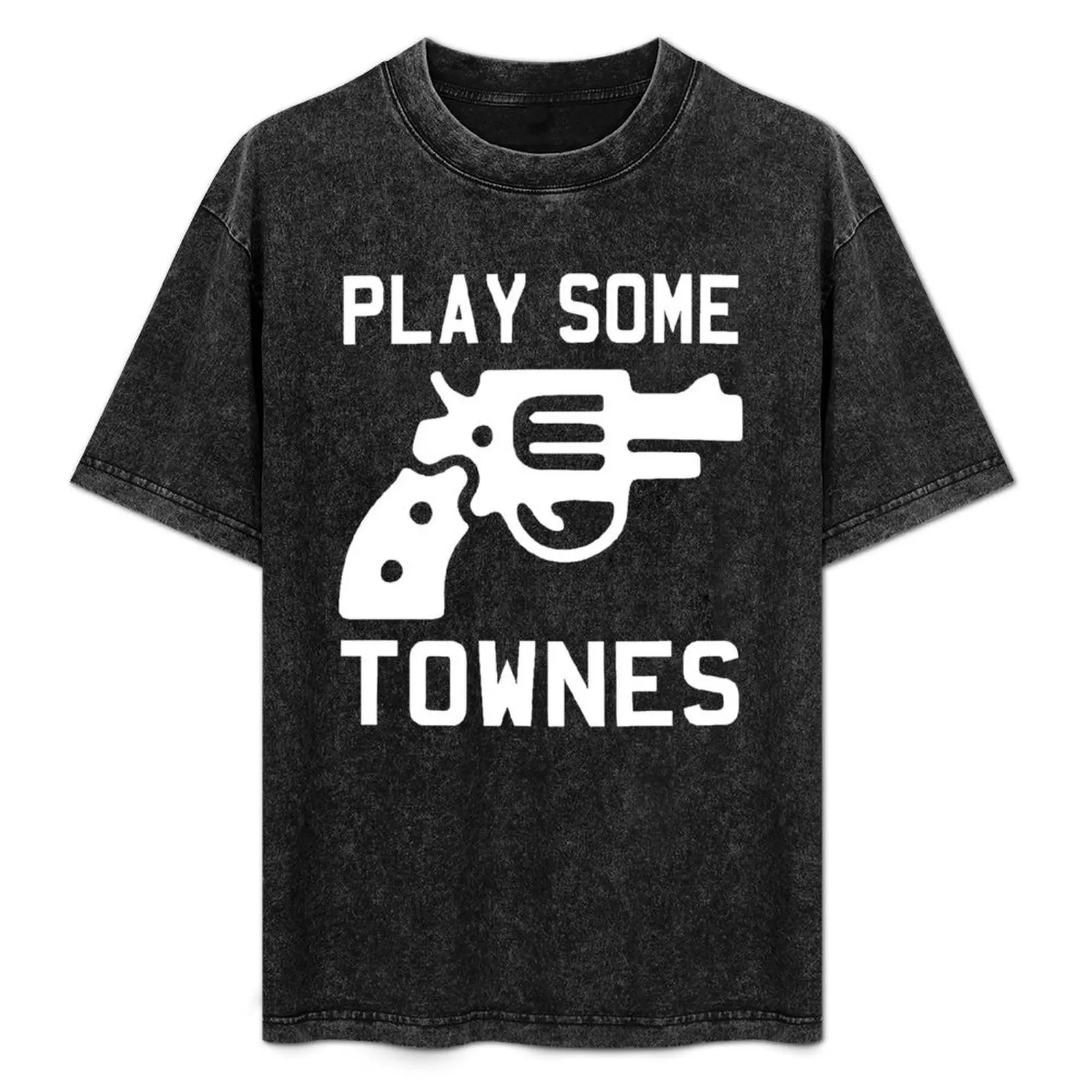 

Футболка PLAY SOME TOWNES WHITE, свободная повседневная футболка большого размера