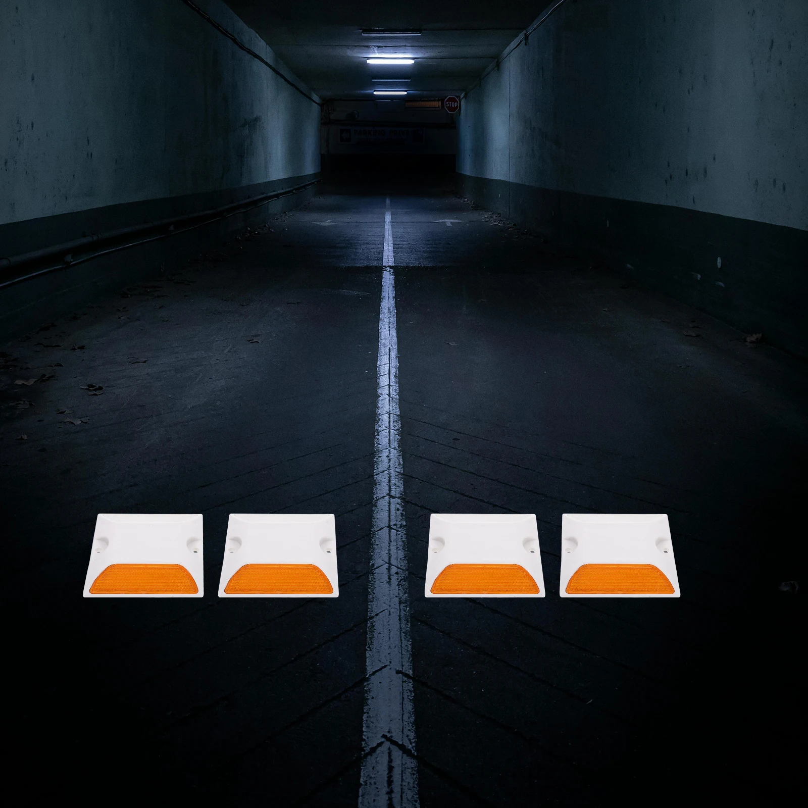 2 قطعة علامات الرصيف الطريق العاكسة وضوح عالية ليلا ونهارا دائم مقاومة الطقس تركيب الممر #3