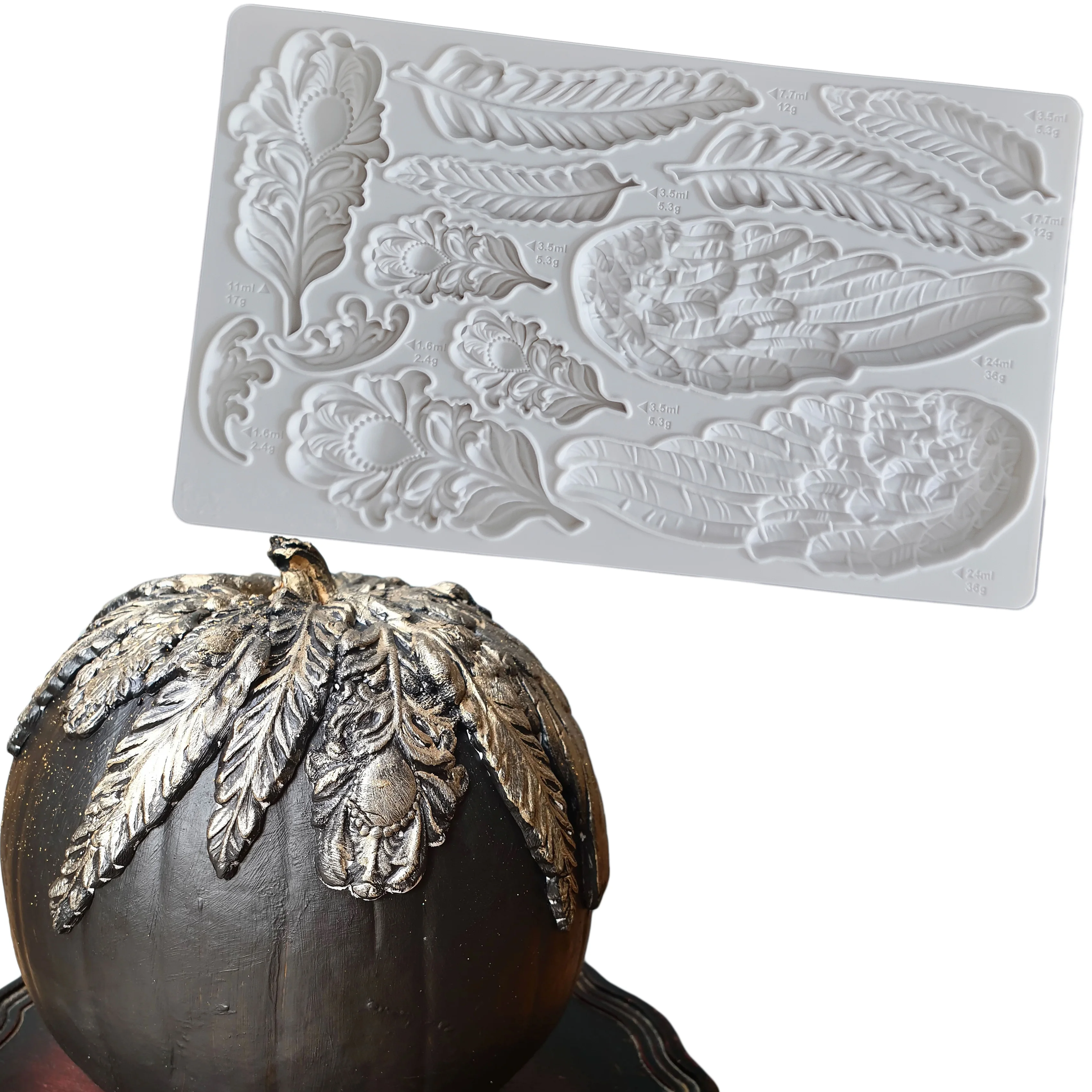 

Wing & Feather Silicone Mould Fondant Cake Decorating Silicone Mold Clay,Sugarcraft Chocolate Baking Tool,kitchenware
