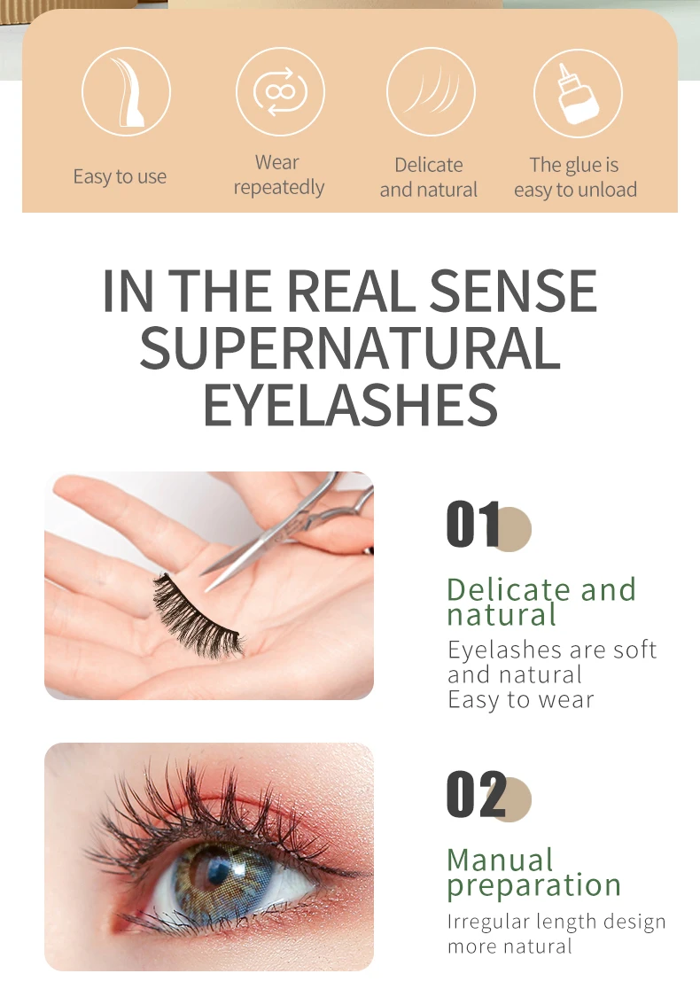 DINGSEN 10 Paar 3D Faux Mink Wimpern Natürliche Kunstwimpern Maßgeschneiderte Flauschige Weiche Voluminöse Wiederverwendbare Make-up Wimpern Bestseller – Detail 2