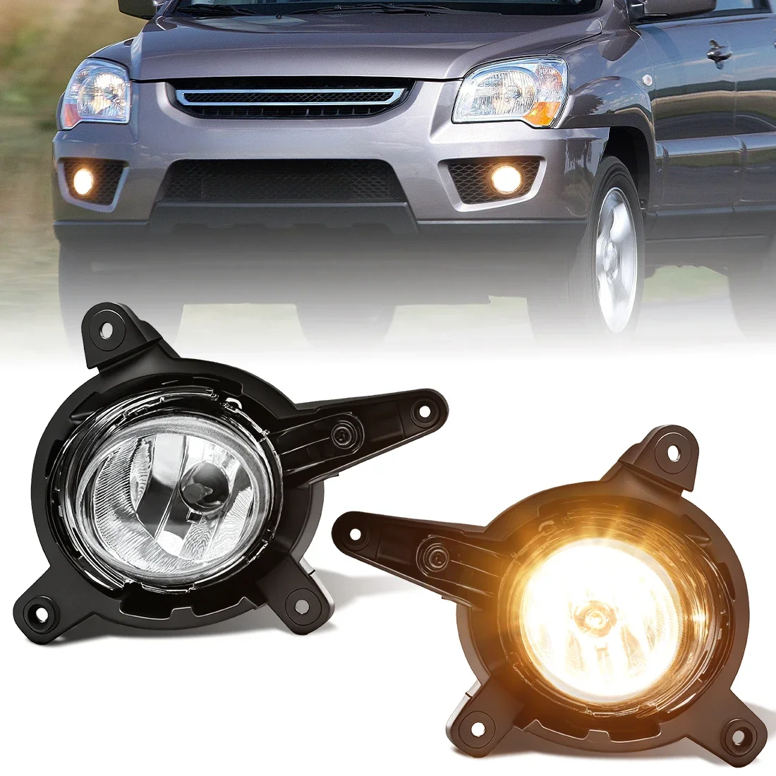 

For KIA Sportage 2009 2010 2011 2012 fog lamp Front Bumper Driving Light Halogen Bulb Lamp Car Accessories