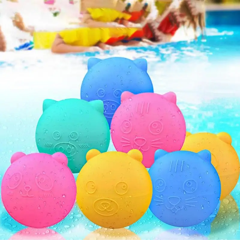 Reusable Water Baloons 16x Quick Filling Silicone Water Balls Summer Pool Beach Outdoor Games Fun For Kids & Adults
