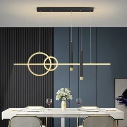 Nordic Ring Design Ceiling Chandeliers Dimmable for Table Dining Room Bar Kitchen Pendant Lamp Home Decor Hanging Light Fixture