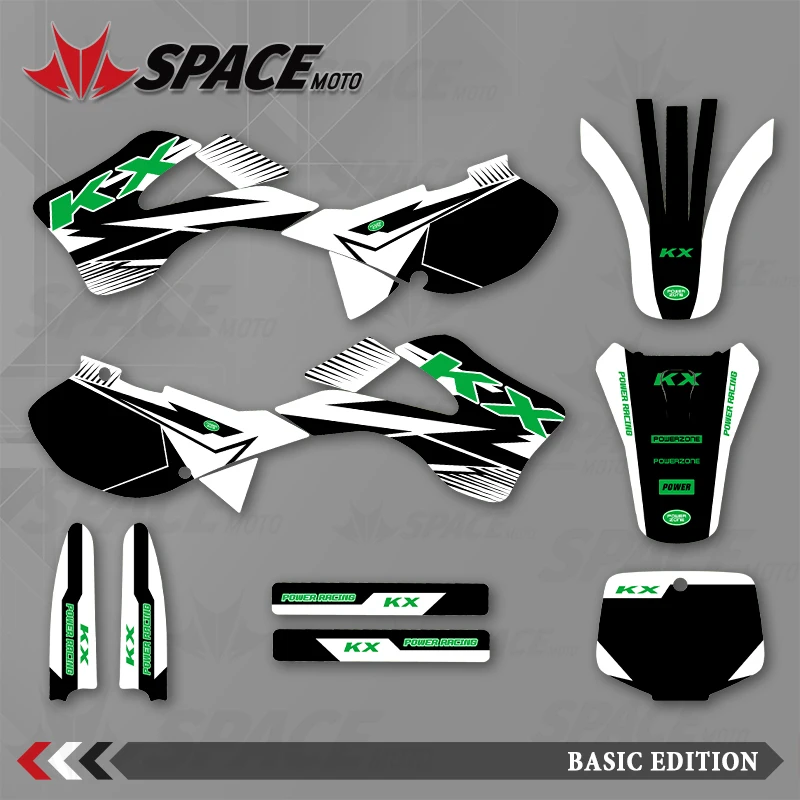 

SPACE MOTO Graphics Background Decals Stickers Motorcycle For KAWASAKI 99-02 KX 125-250