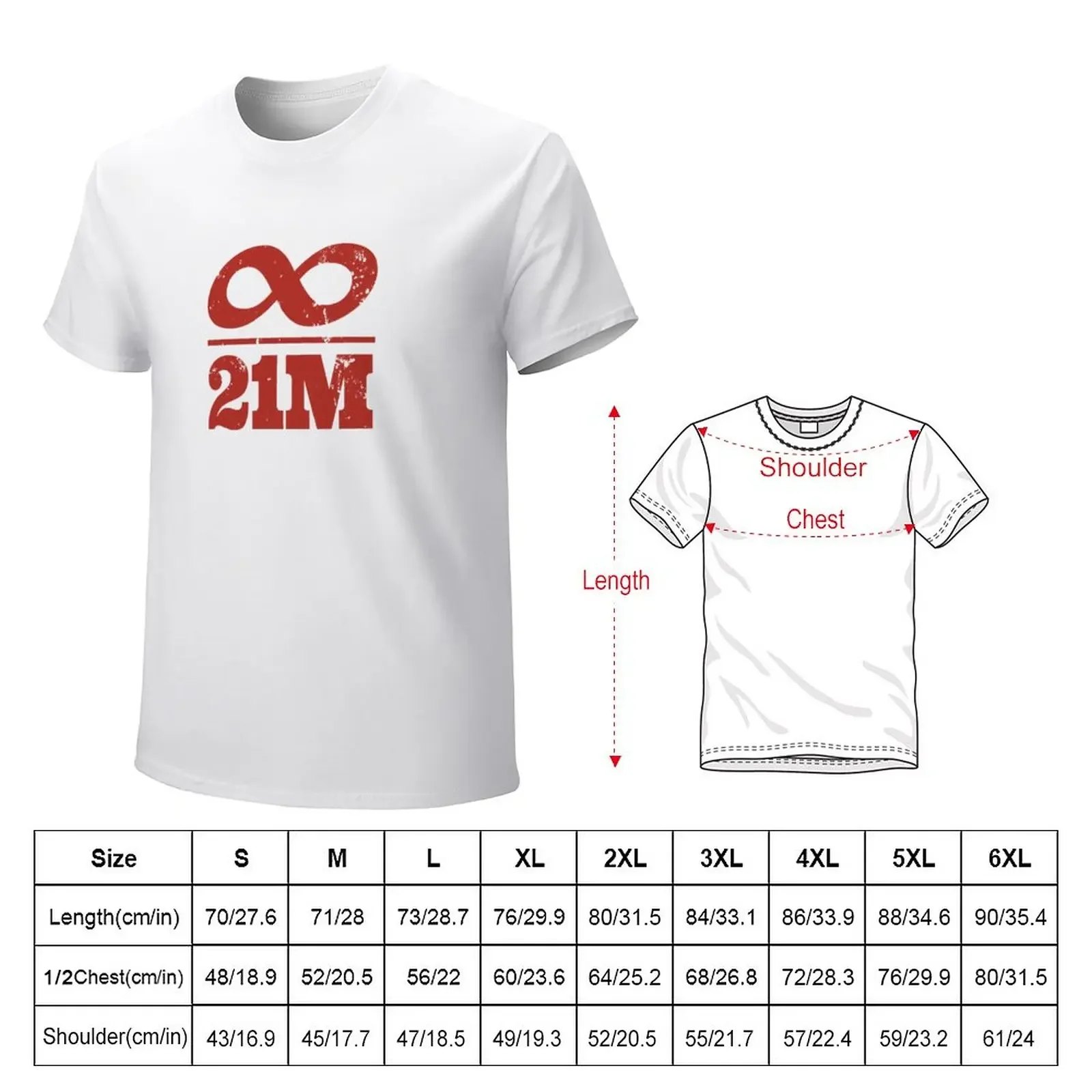 Bitcoin Infinity Divided By 21 Million T-Shirt kawaii clothes new edition heavyweights men t shirt