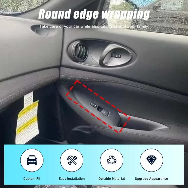 

For Nissan 400Z RZ34 2022-2025 LHD True carbon fiber Glass lifting button frame stickers car Interior Accessories