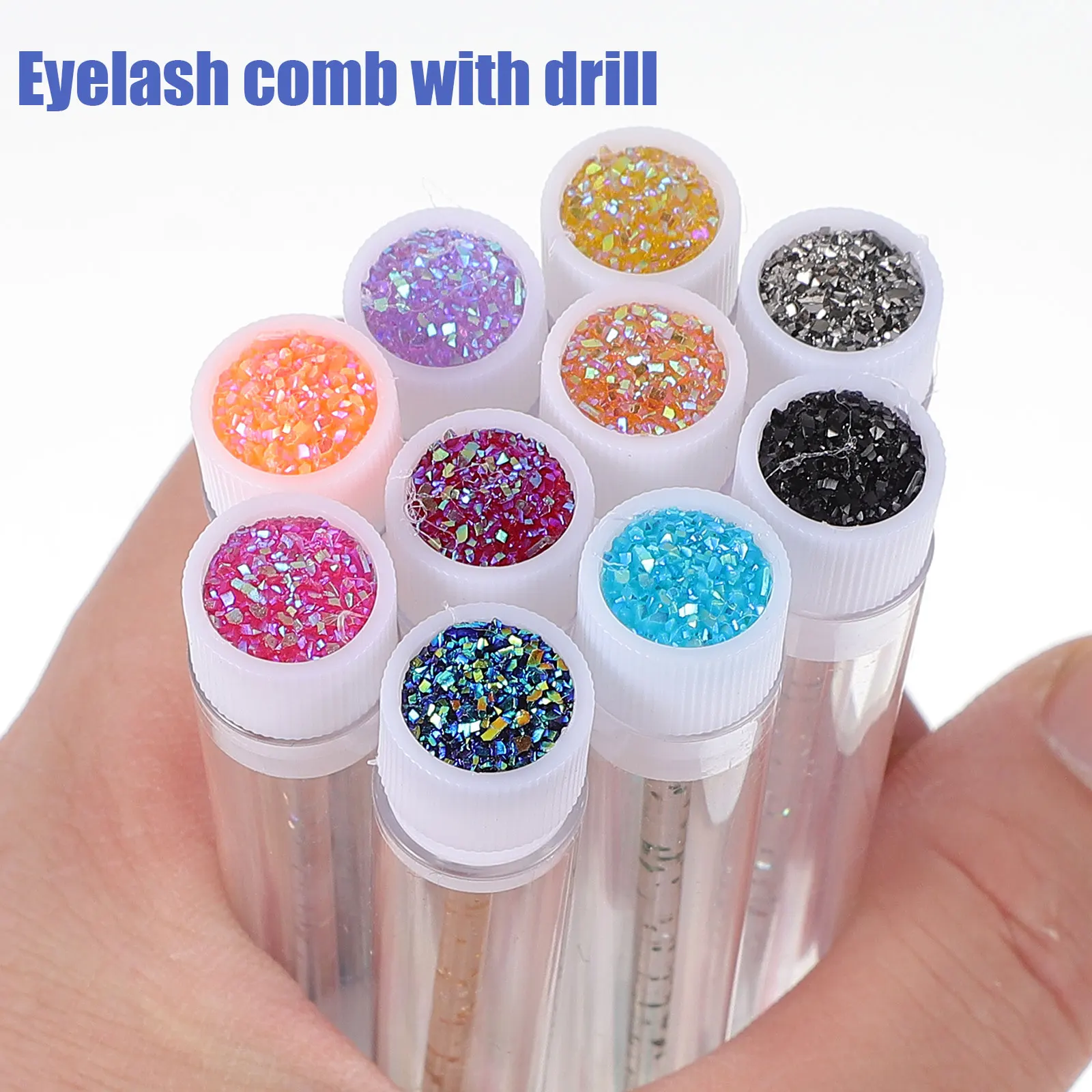 Brosse à cils tubulaire en plastique cristal, 20 pièces, pinceaux de maquillage portables, baguette de Mascara, Extensions fines, voyage, usage domestique