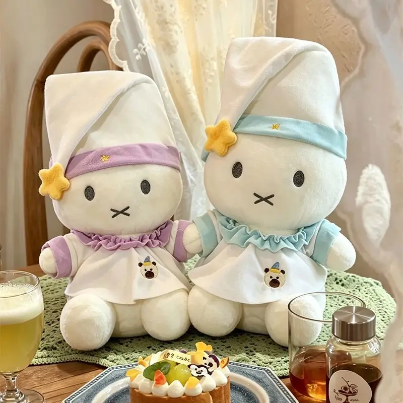 Cartoon Kawaii Miffy Pajamas Doll Lint Super Soft Feel Good Skin-friendly Accompany Decompression Decoration Send A Friend Away