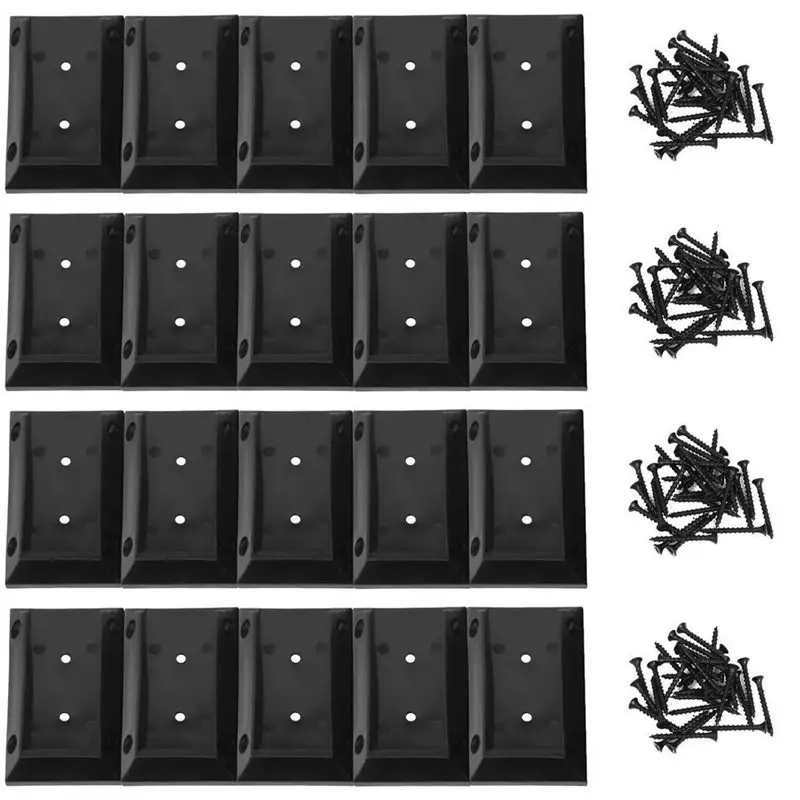 [NEW!A08R】 Deck Connectors, Heavy-Duty 20Pcs Fence Post Mounting Mounts Outdoor Wooden Stake Fixing Base