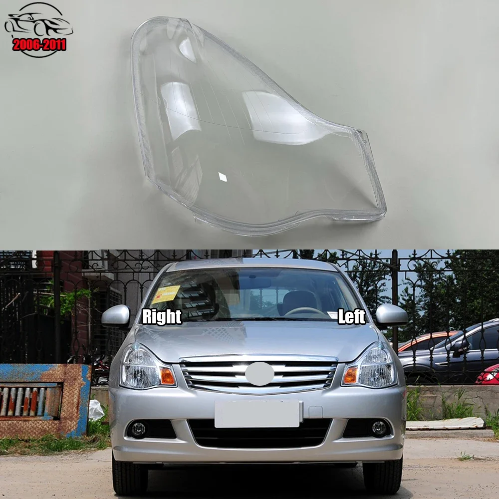 

For Nissan Sylphy 2006~2011 Front Headlight Cover Transparent Mask Headlamp Lamp Shell Replace Original Lampshade Plexiglass