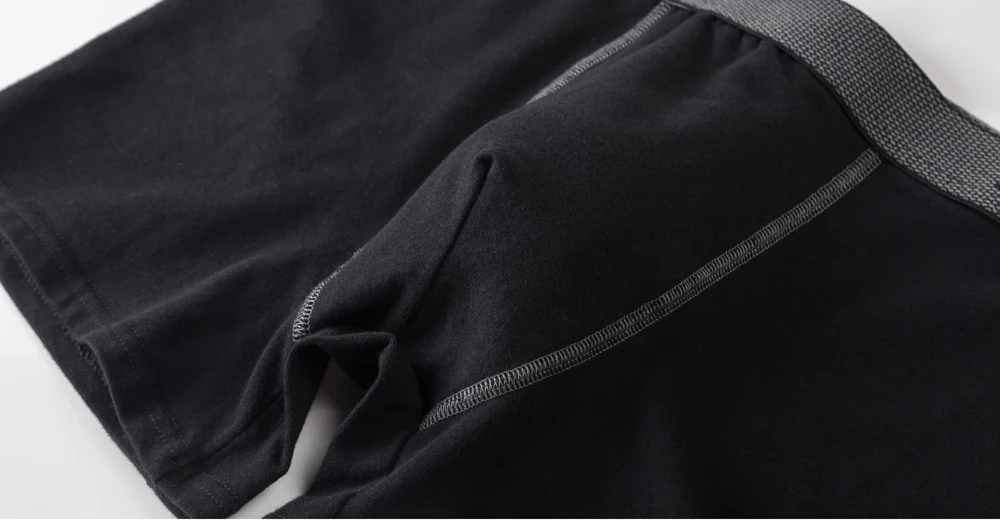 6 teile/paket Boxer Briefs Einfarbig Schlüpfer der Männer Baumwolle Unterwäsche Männer Unterhosen Brief Elastische Bund Mann Undrewear Shorts – Detail 6