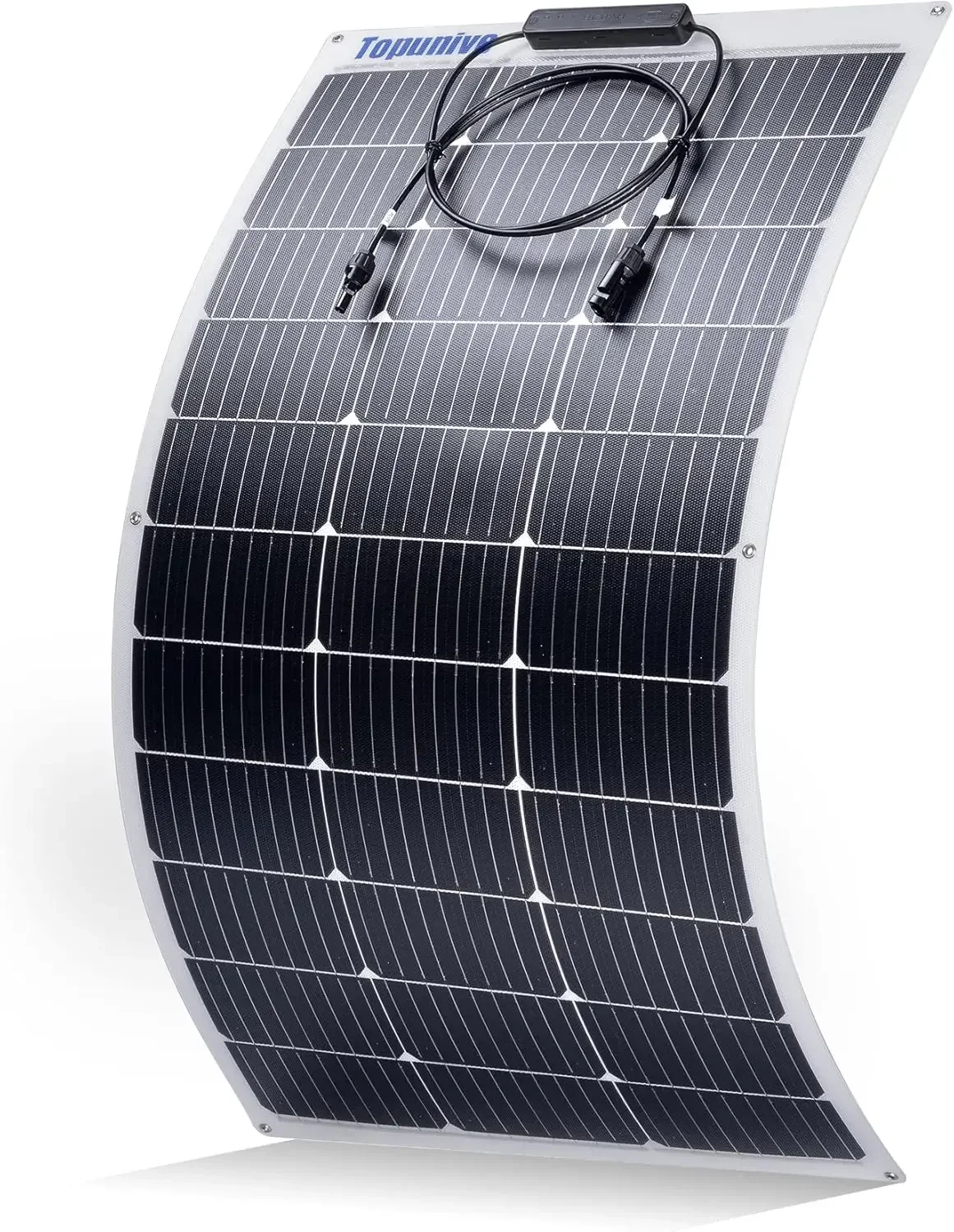 100W 12V Flexible Solar Panel 12 Volt Semi-Flexible for Marine RV Trailer Boat Cabin Van Car Uneven Surfaces 12V Battery Charge