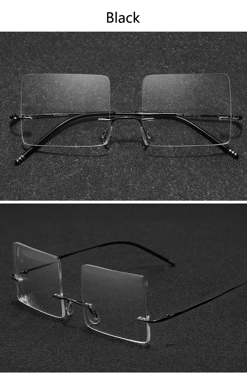 Alicia Spezielle Brille zum Spielen von Billard. Rahmenlose High-Definition-Brille für Herren. Ultraleichte verschreibungspflichtige Brillen aus reinem Titan 4