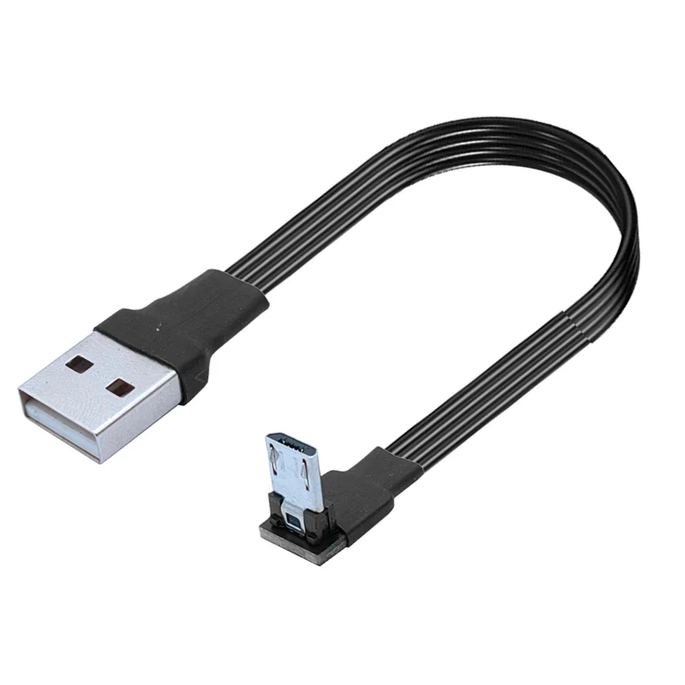 

5cm-300cm super flat flexible straight up, down, left, right angled 90° USB Micro USB Plug to USB Plug Data Cable 1m 2m