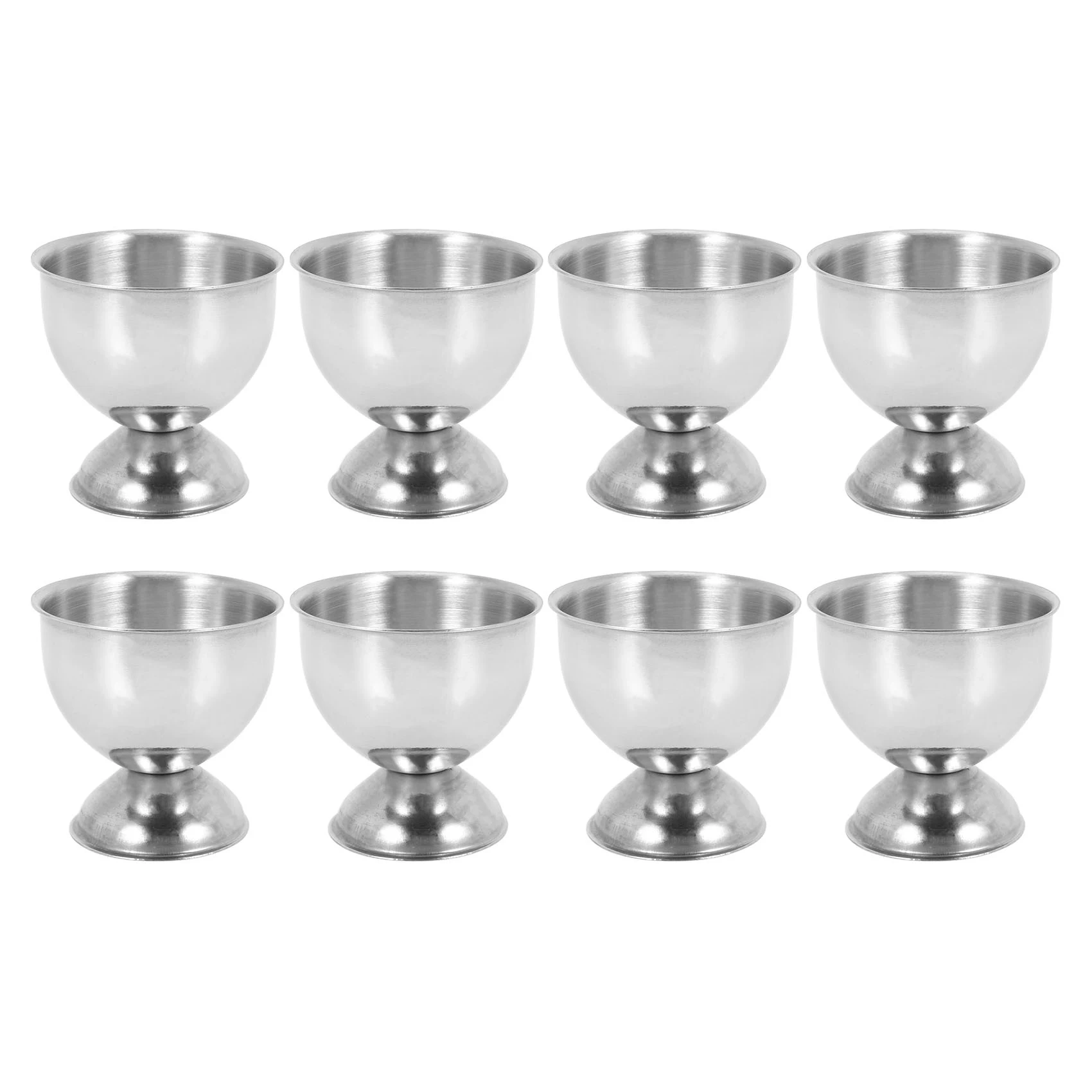 AC23-Egg Cup,Egg Tray Stainless Steel Soft Boiled Egg Cups Holder Stand Dishwasher Safe (8 Packs)