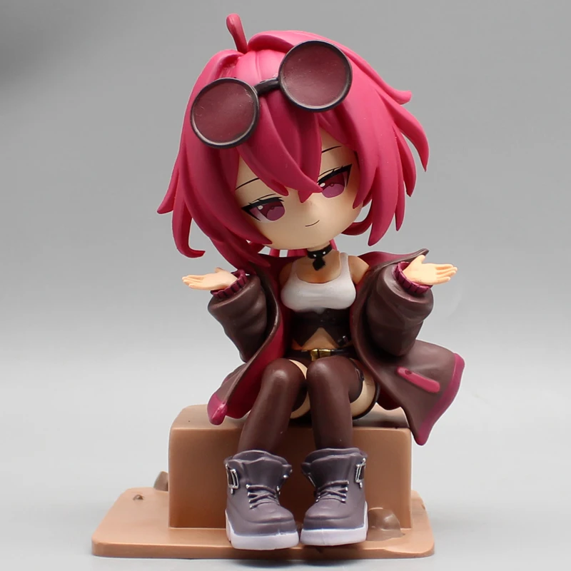 

14cm Honkai: Star Rail Game Figures Gk Kafka Q-Version Beautiful Girl Kawaii Sitting Posture Model Desktop Decoration Statue Toy