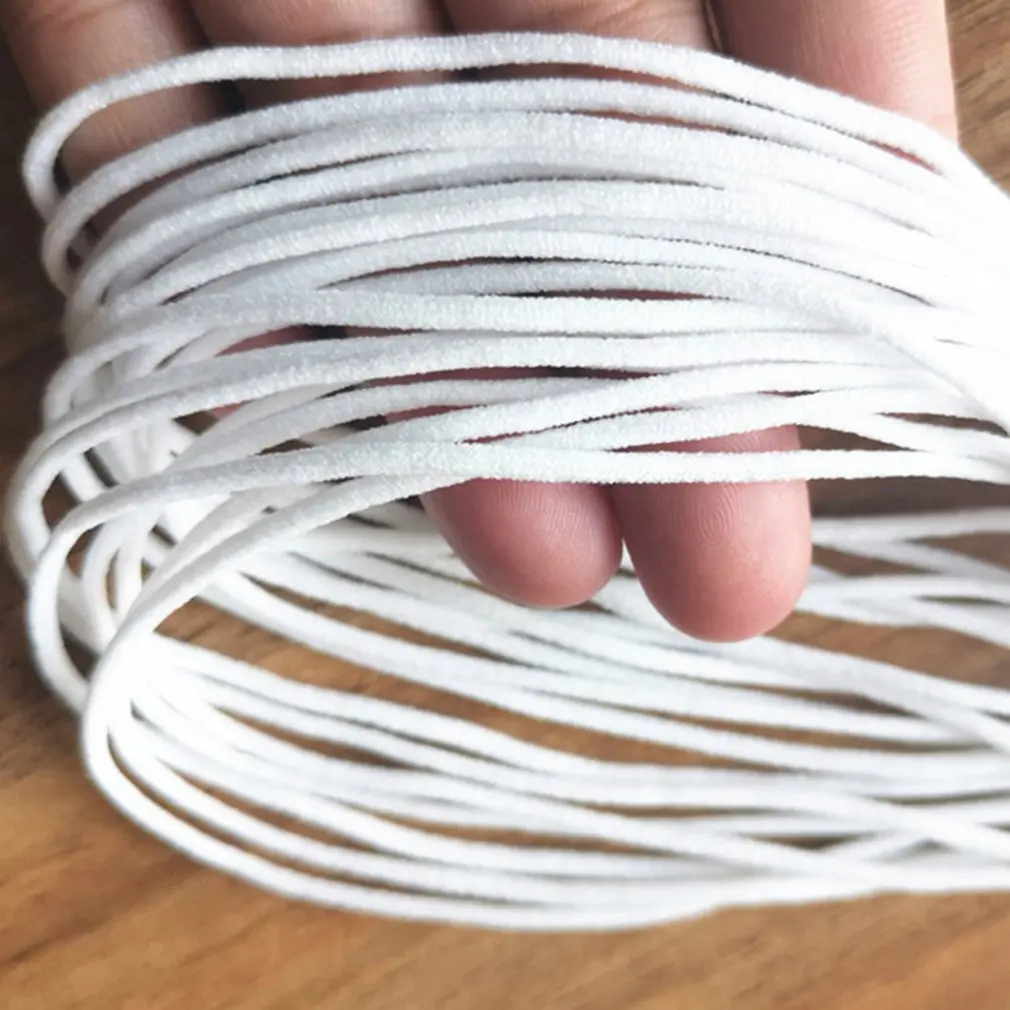 3mm Round elastic band elastic rope Oil core with strap elastic strap Mask shoes and hat rope Circle center 1 pcs