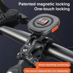 Vrig MG-17L Magnetic Quick Release Motorcycle Bike Phone Holder for Magsafe Iphone 15 14 13 12 Shockproof Navigation Phone Stand