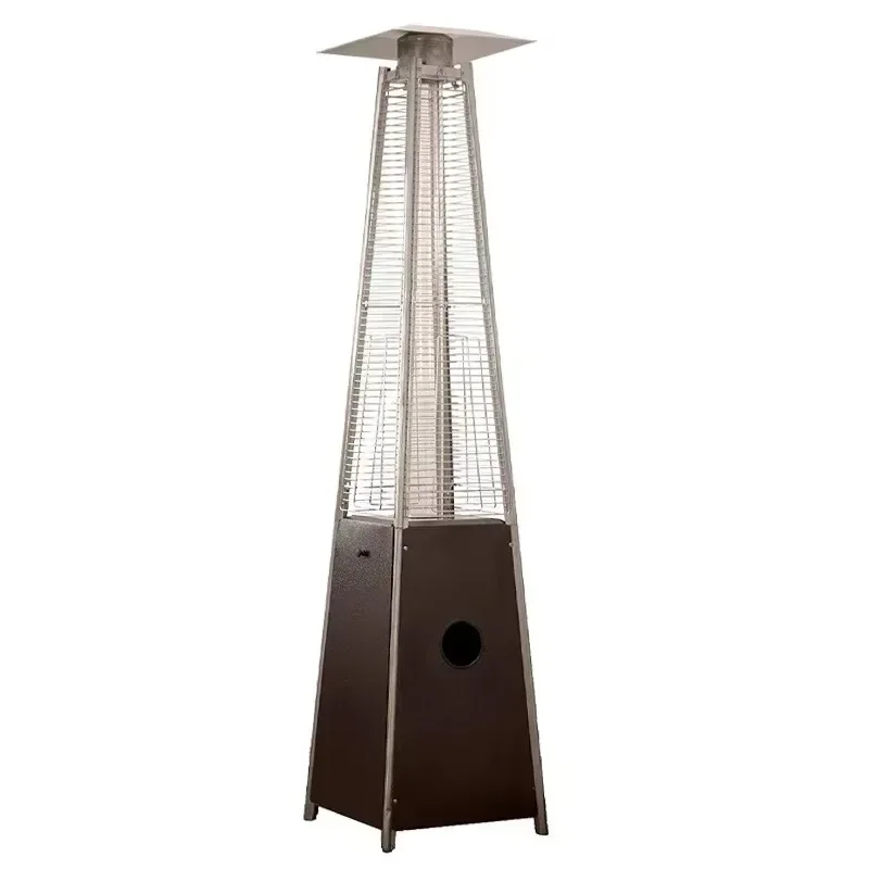 TAO Quartz Glass Tube Pyramid Propane Patio Heater with Wheels, 48,000 BTU, Propane Heater Outdoor OEM
