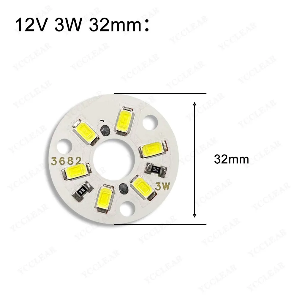 10 Pannello luminoso a LED ad alta luminosità 3W 7W 12W Bianco caldo 12V AC220V Nessun driver necessario Chip SMD 2835 5730 per faretto da incasso