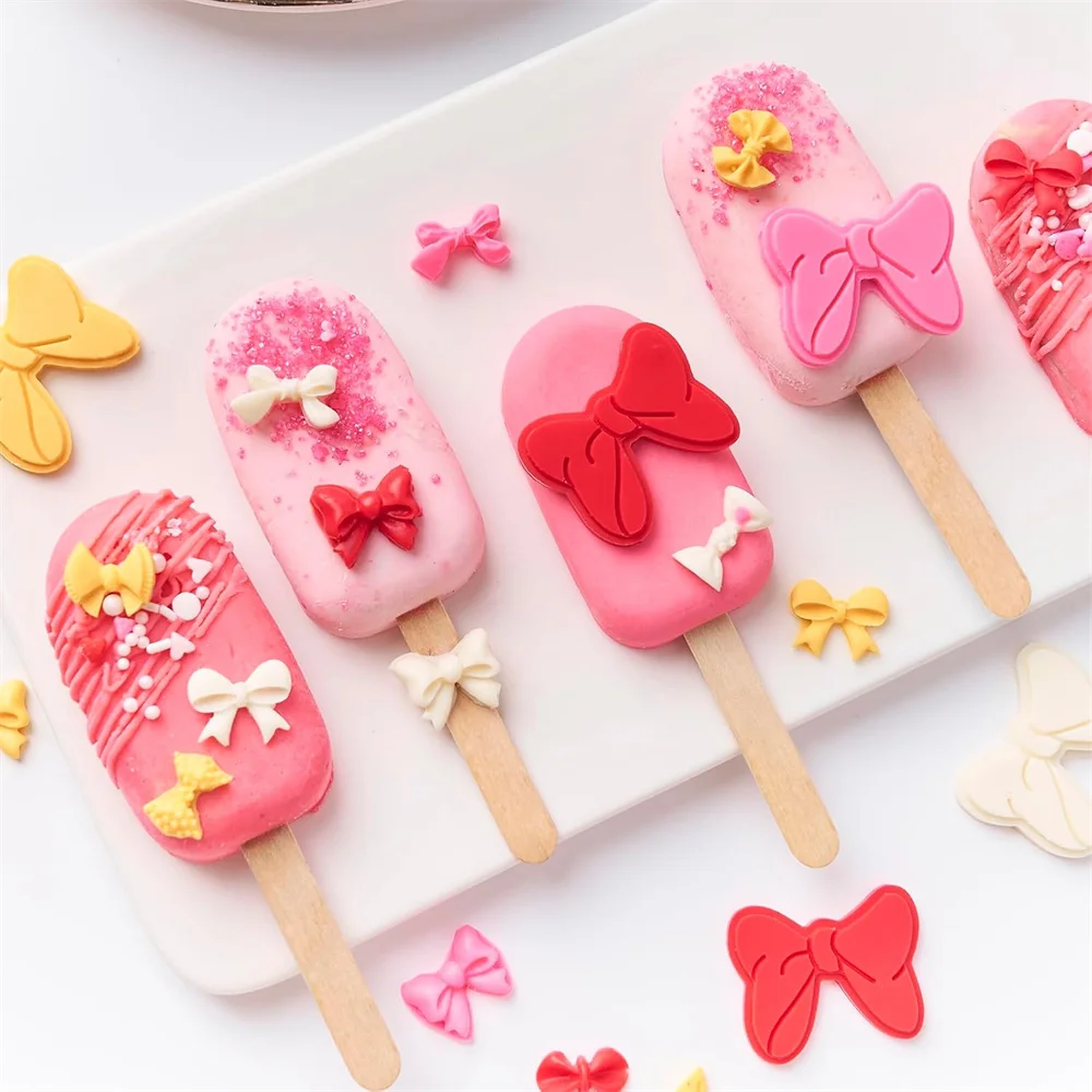 3 قطع القوس قالب من السيليكون فندان القوس قالب الشوكولاته الحلوى كعكة قالب شعبي القوس قالب لتزيين الكعكة ، DIY الحلوى ، فندان