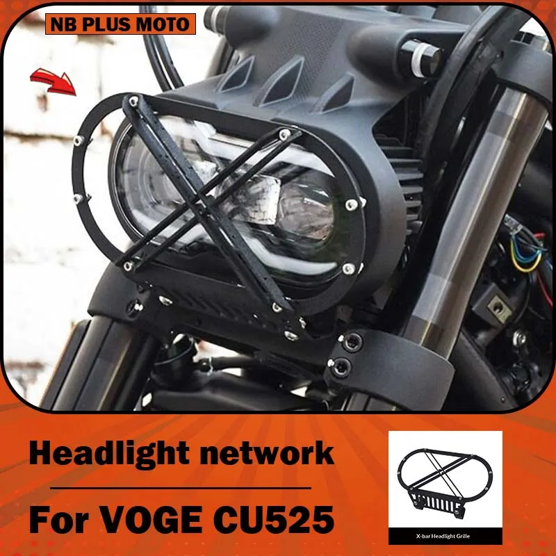 【Premium】For VOGE CU525 retro car headlight cover, grille, headlight mesh, stainless steel protective cover, decorative cover