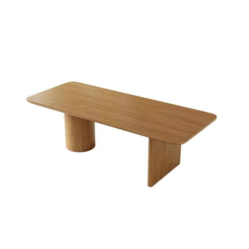 Nordic solid wood dining table and chair combination, living room household ash wood dining table