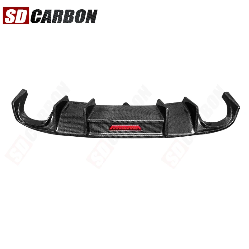 Picture 3: For Audi Regular A4 A4 B8 2008-2012 Carbon Fiber Car Rear Bumper Diffuser Rear Splitters Spoiler Back lip Car Accessories