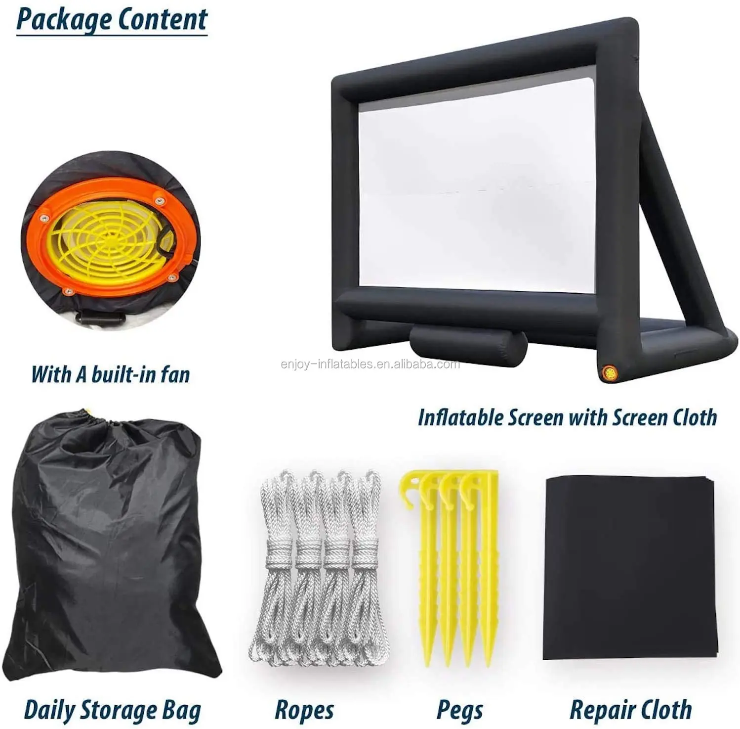 Outdoor Home Backyard Theater Cinema Giant Inflatable Projector Movie Screen