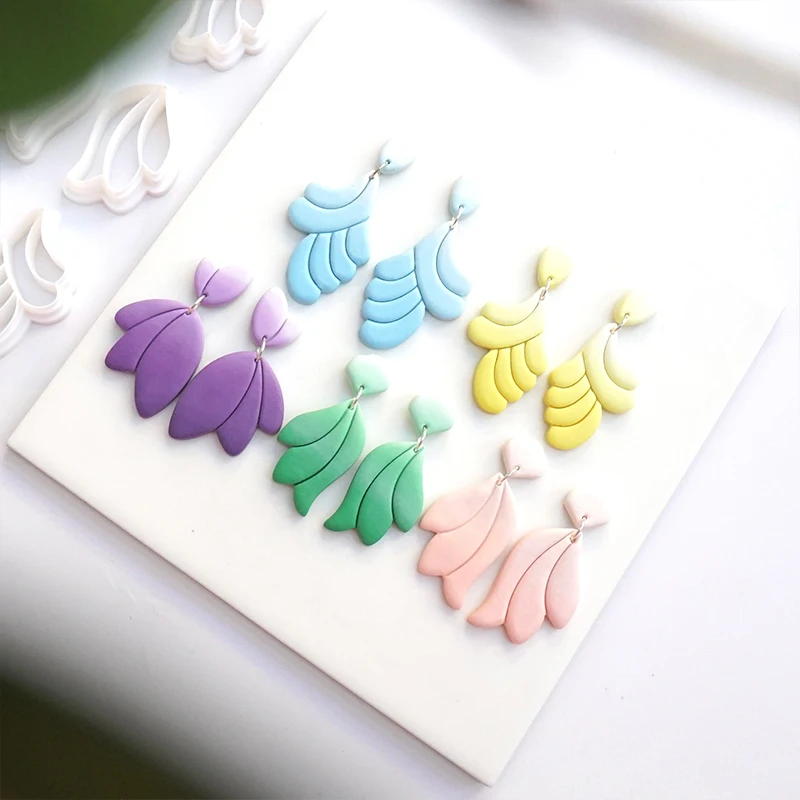 Soft Pottery Polymer Clay Cutter Irregular Geometric Shape Molds DIY INS Earring Pendant Jewelry Polymer Clay Tools