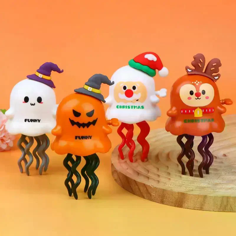Christmas Wind Up Toys Creative Magic Twisting Dancing Santa Elk Prank Toys for Kids Xmas Party Game Prizes Gifts