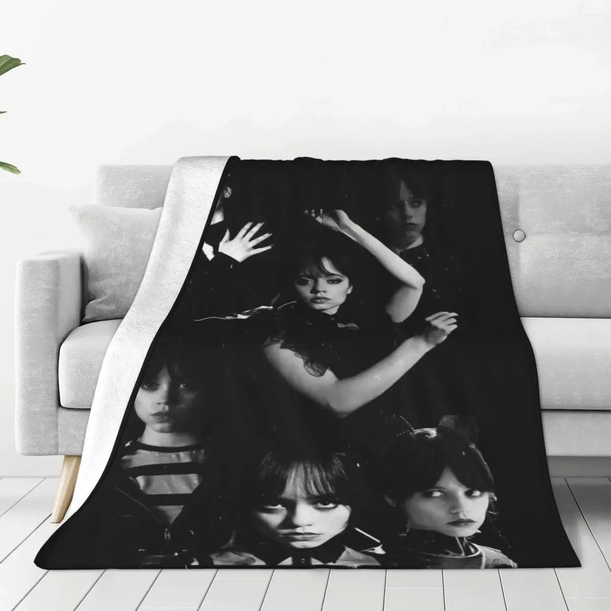 

Supernatural Tv Series Wednesday Blankets Fleece Printed Addams Multi-function Soft Throw Blankets for Home Couch Bedspreads