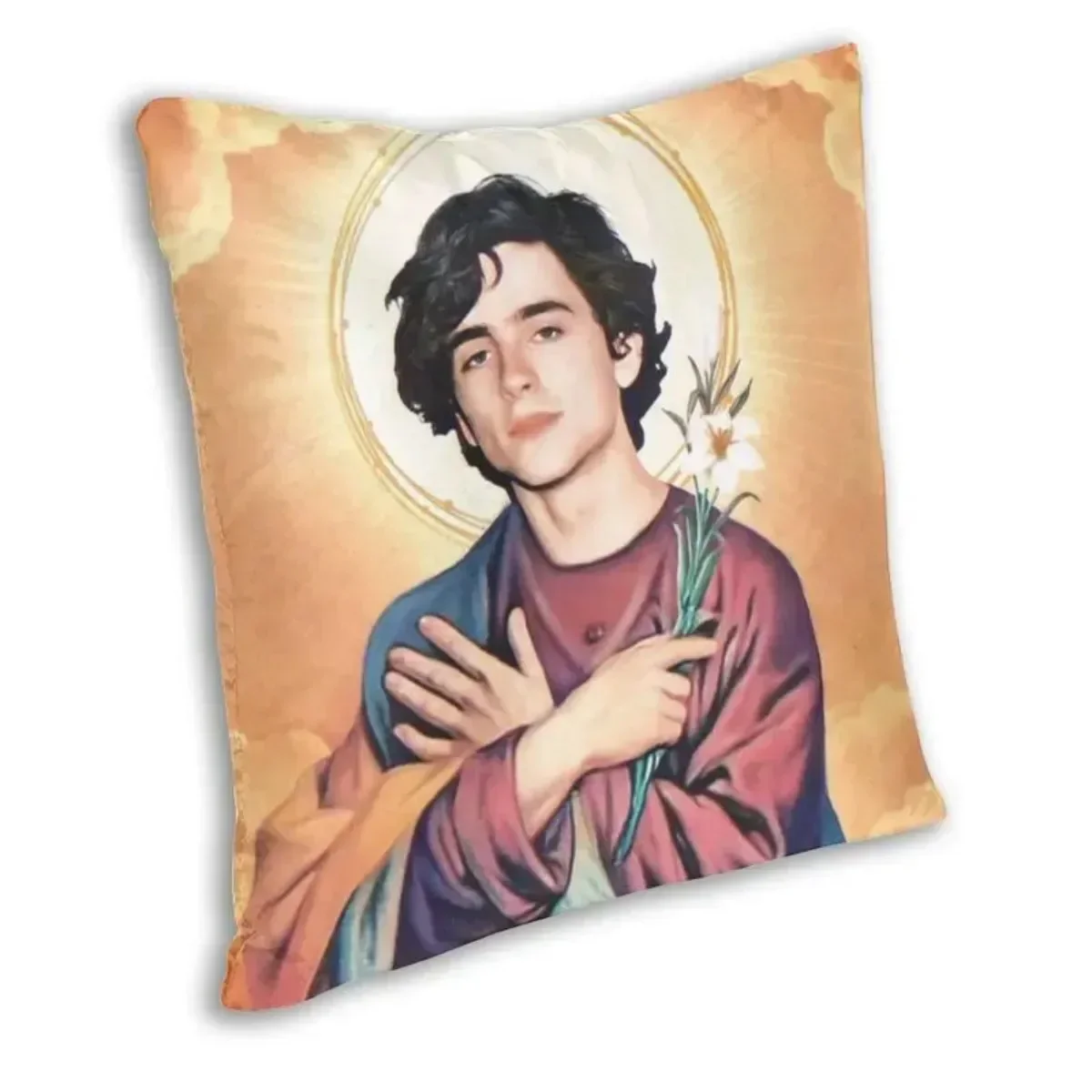 Saint Timothee Chalamet Cushion Cover 40x40cm Home Decorative Printing 90s TV Actor Throw Pillow for Living Room Two Side