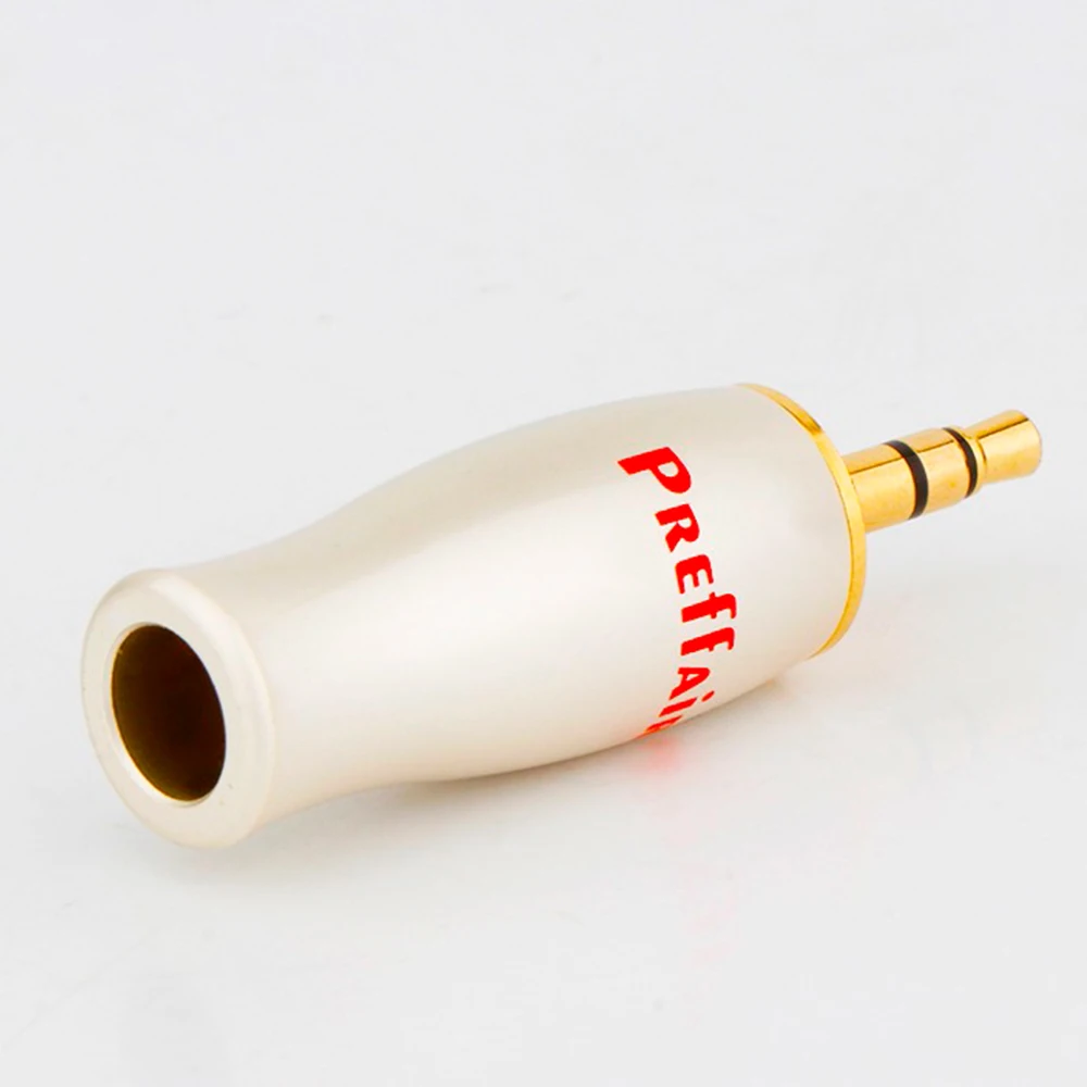 محول سماعة أذن مطلي بالذهب Preffair ، مقبس صوت ، 3 أعمدة ، سماعة رأس ستيريو ذاتية الصنع ، إصلاح سماعة أذن ، جودة عالية