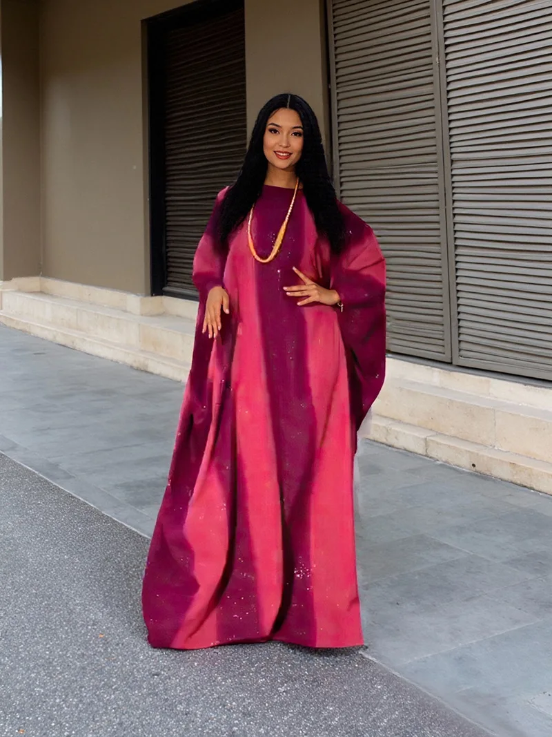 

African Dresses for Women 2025 Abayas Traditional Africa Clothing Dashiki Ankara Outfits Gown Robe Muslim Kaftan Maxi Long Dress