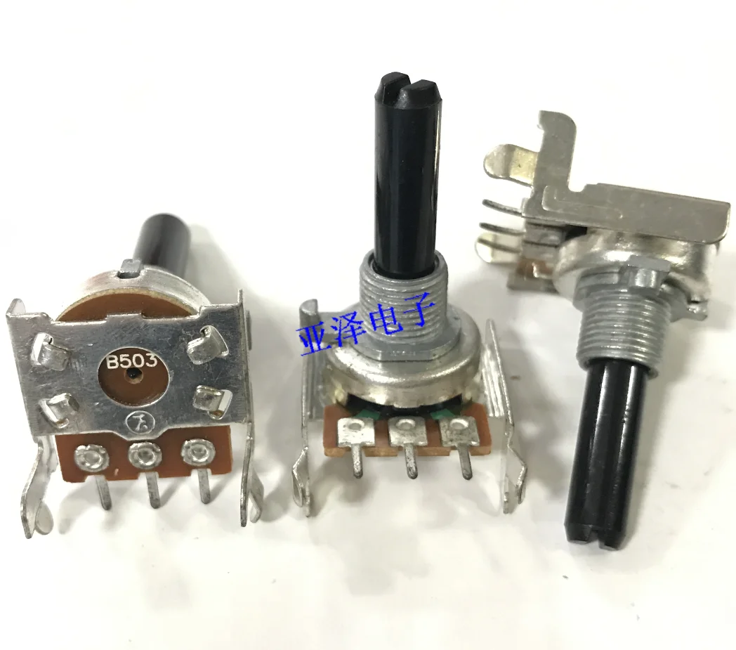 

Taiwan F Puyao 161 single link amplifier volume rotary potentiometer B50K vertical 3-pin shaft 25MM