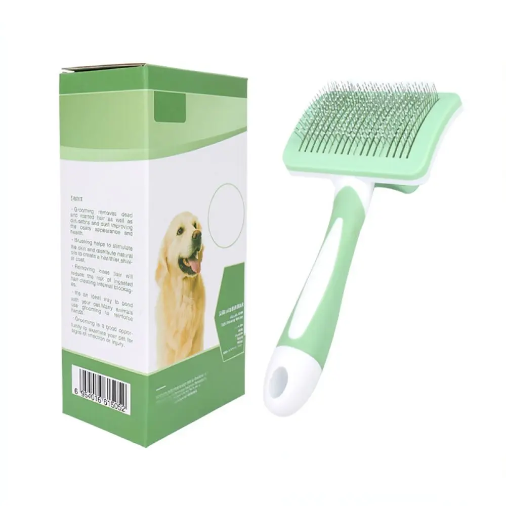 Pet Grooming Slicker Brush Self Cleaning Comb For Dogs Cats Massage Shedding Hair Removal Tool Fur Removal Grooming Kit