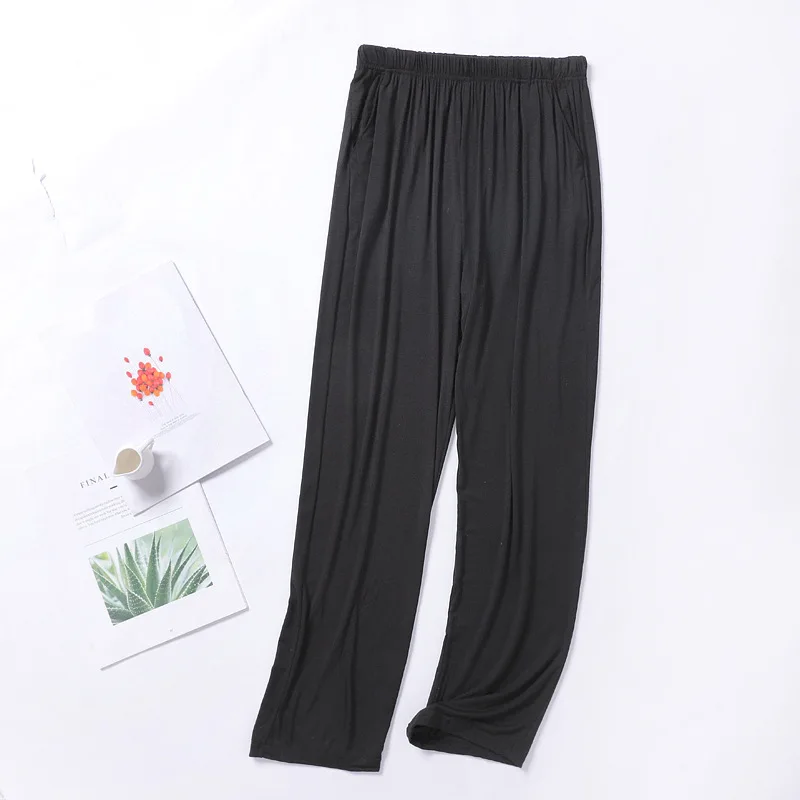 Modal Pajama Pants Men Spring and Summer Lounge Pants Plus Size Casual Air-Conditioned Pants with Cooling Effect Sleeping Pants view 4